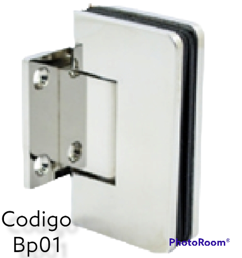 Conector muro vidrio cromada